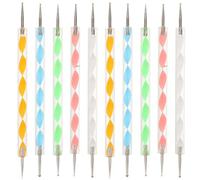 Healvian Set da 10 Stilo a Doppia estremità per Goffratura in Argilla Polimerica Strumenti per Modellare Ceramica e Pittura Mandala Kit per Nail Art Punte a Sfera Ergonomiche Uso