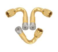 Healvian Set da 3 Prolunga Valvola Pneumatico 45° in Metallo Durevole Adattatore Estensione Stelo Valvola per Gonfiaggio Veicoli e Biciclette Raccordo Curvo per Accesso Facilitato a