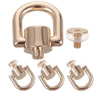 Healvian Set da 4 Anelli in Metallo Rivetti a Vite, Accessori per Borse e Artigianato in Pelle, Anelli Girevoli 360° per Fai da Te Borse, Cinture, Zaini e Accessori Bagagli