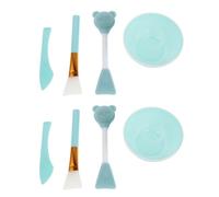 Healvian Set di 3 ciotole per maschere per il viso: kit di pennelli manuali in silicone per il lavaggio del viso - kit di strumenti applicatori per maschere a doppio scopo per estetiste e accessori