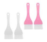 Healvian Set Di 4 Pennelli Grandi Per Maschere Viso e Corpo, Applicatori Morbidi Per Trucco e Fard, Setole Delicate Per Pelli Sensibili, Per Maschere, Lozioni e Cure Di Bellezza in Viaggio