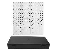 Healvian Set Domino per Ciechi con Puntini in Rilievo Doppio Sei, Design Ergonomico in Resina, Identificazione Tattile per Giovani, per Incontri di Gruppo