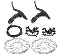 Healvian Set Freni a Disco per Bicicletta Rotori Flottanti in Lega Pastiglie Freno Meccaniche Compatibile Mountain Bike e Bici da Strada Kit Completo Anteriore e Posteriore per Ciclismo