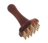 Healvian Spazzola da Massaggio per Meridiani in Ottone Pettine per Massaggio del Corpo e Capelluto Strumento Raschiante per Schiena Collo Spalle Gambe e Braccia