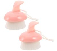 Healvian Spazzola Detergente la Cura della Pelle del Viso 2 Pezzi Setole Morbide a Forma di Cuore, Scrubber Manuale Esfoliante per Pori Profondi, Strumento Portatile per Massaggio
