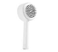 Healvian Spazzola Massaggiante per con Lungo Pettine Districante per Styling e Sciogli Nodi Design Antiscivolo e Portatile Bianco