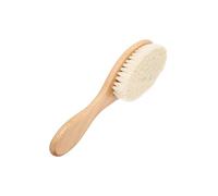 Healvian Spazzola Per Barba Da Uomo Manico in Legno Naturale Curvo, Setola Di Lana Densa, Pennello Per Pulizia Viso e Bagno Ragazzo Ragazza, Resistente e Confortevole, Per Shampoo e Oli Nutrienti