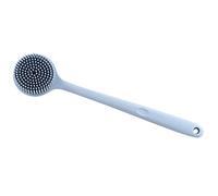 Healvian Spazzola Per in Silicone Con Manico Lungo Scrubber Per Corpo Schiena Esfoliante Morbido Doppio Lato Per Pulizia Massaggio Della Pelle Blu Nordico
