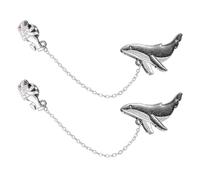 Healvian Spilla Balena Astronauta 2 Pezzi in Lega Resistente, Spilla Animale Creativa per Colletto, Accessorio Costume Versatile per Feste e Uso Quotidiano