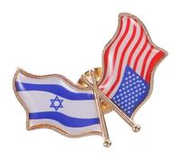 Healvian Spilla Da Bavero Di Israele e Statunitense Spilla Commemorativa Amicizia Due Nazioni Realizzata Attenzione Per Anniversari e Festività Nazionali