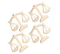 Healvian Spilla da Bavero in Metallo a Forma di Bilancia della Giustizia Set da 4 Pezzi Accessorio Formale per Abiti da Uomo Spilla per Colletto di Camicia per Avvocati Giudici e