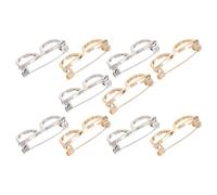 Healvian Spille da Colletto a Forma di Occhiali da Sole in Lega Vintage, Set da 10 Pezzi Dorate e Argentate, Spille Porta Occhiali Decorative per Abiti, Hijab e Giacche da Donna, Accessori