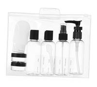 Healvian Spray Vuoto per Viaggio con Contenitori Cosmetici Ricaricabili Bottiglie Press Pump Antispreco e Borsa Trasparente Portatile per Prodotti Skincare