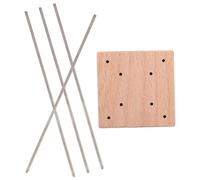 Healvian Strumento per Annodare Paracord in Legno Base Stabile, Jig per Nodi a Sfera e Supporto da Tavolo per Artigianato All’aperto, Kit Compatto per Lavorazione Cordini e Decorazioni Fai