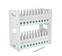 Healvian Supporto da Tavolo per Smartphone 2 Livelli e 20 Slot Numerati, Porta Cellulare in Plastica Foro Dedicato, per Uso in Ufficio e Scolastico