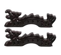 Healvian Supporto per Pennelli da Calligrafia Cinese in Legno Intagliato a Mano a Forma di Drago Portapennelli Artistico Angolato per Pittura e Calligrafia Set da 2 Pezzi per Artisti e