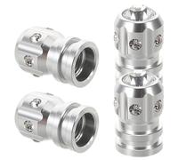 Healvian Tappi Valvola Pneumatici in Lega Strass Set 4 Pezzi Argentati Copristelo per Auto Suv Camion Protezione Antipolvere per Stelo Valvola Resistente e Facile da Avvitare