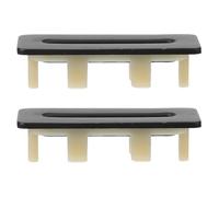 Healvian Tappo Copriforo Troppo Pieno Rettangolare in Metallo per Lavabo Cucina e Bagno, Set 2 Pezzi, Copertura Decorativa Resistente, Compatibile Foro Scarico Vasca da Bagno