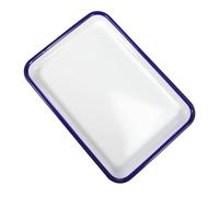 Healvian Teglie da Rettangolari in Smalto Bianco Set 2 Resistente e Difficile da Graffiare Design Semplice e Pizza
