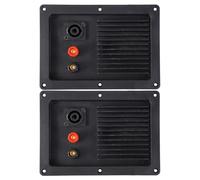 Healvian Terminali per Altoparlante 2pezzi Montaggio a Molla in Plastico Nero per Subwoofer Box e Altoparlanti, Installazione Facile, per Uffici Open Space