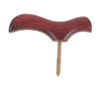 Healvian Testa Manico Bastone in Legno Massello Ergonomico Fatto a Mano, Resistente e Adatto per Uso Domestico e Lavoro, Pomello Bastone Passeggio Marrone