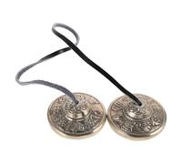 Healvian Tingsha Nepalese Finger Cymbals in Rame Mini Campane Tibetane per Meditazione Strumento Percussione Portatile per Mindfulness e Rilassamento Yoga