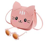 Healvian Tracolla con Piccolo Leggero e Confortevole con Occhiali Sole per Bambine Borsetta Spalla Rosa con Capiente per Chiavi e Snack