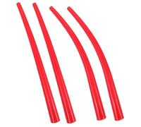 Healvian Ugello Applicazione di Precisione Curvo e Dritto Allungato per Colla Dura in Plastica Rosso da 10,2" per Pistola Calafataggio, per Bagno e Telai Porte