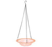 Healvian Vasca Sospesa per Uccelli in Plastica Rosa, Bagno Shallow Facile da Pulire e Stabile, per Terrazzi e Aree Verdi Cittadine