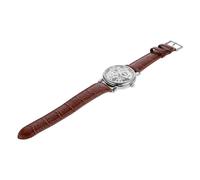 Healvian Winner Orologio Meccanico Manuale con Rotondo Cinturino PU Regolabile Marrone e Cassa Preciso e Design