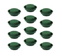 HEANUJJ 12 Pezzi Spugna per Composizioni Floreali Bagnate Rotonda Verde | Schiuma ad Alta Assorbenza, Mantiene i Fiori Stabili, per Piante e Bouquet in Allestimenti Floreali