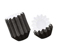 HEANUJJ 150 Pezzi Bicchieri di Carta Nero per Muffin e Pudding Resistenti al Calore in Pet, Monouso e Anti-grasso per Matrimoni e Feste di Compleanno