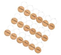 HEANUJJ 18 Pezzi Segnaposto per Calici in Sughero Riutilizzabili, Decorativi ed Eleganti per Feste e Riunioni di Famiglia, Marcatori Unici per Bicchieri da Vino