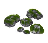 HEANUJJ 1set Pietre Artificiale con Muschio Finto Rocce Decorative Coperte per Giardino delle Fate Terrari Bonsai e Decorazioni Esterne Senza Manutenzione