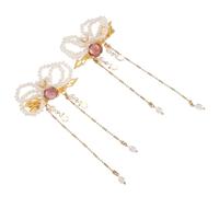 HEANUJJ 2 Pezzi Fermagli per Chioma Bambina Fiocco e Artificiali, Accessori Eleganti per Chioma Ricci o Lisci, Decorazione Raffinata per Bambine