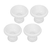 HEANUJJ 4 Pezzi Contenitore per Fiori in Plastica Bianca Design All'antica Roma, Creativo, Resistente e Facile da Installare, per Balcone e Patio Fioriere Decorative