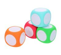 HEANUJJ 4 Pezzi Dadi Cancellabili in Schiuma Blocchi Vuoti per Scrivere e Cancellare Gioco Educativo per Scuola e Didattica Elementi Sicuri e Morbidi per Attività di Apprendimento