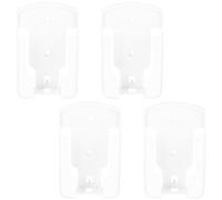 HEANUJJ 4 Pezzi Porta Telecomando Organizer Versatile e Moderno in Plastica Bianco Adesivo da Parete per Telecomando Tv e Telefono, per Soggiorno e Ufficio