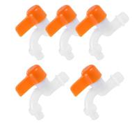 HEANUJJ 5 Pezzi Rubinetto in Plastica Arancione per Lavatrice Facile da Aprire, Resistente e Semplice da Usare, per Lavanderia e Ambiente Cucina Domestica