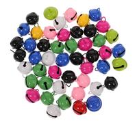 HEANUJJ 50 Pezzi Campanellini Rotondi in Ferro da 22mm Colorati Suono Allegro e Cristallino, per Decorazioni Natalizie e Pendenti per Gioielli Colore Casuale