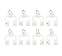 HEANUJJ 50 Pezzi Pulegge Silenziose per Tende Rulli in Plastica e Acciaio Inox, Accessori per Tende Scorrimento Facile e Installazione Rapida per Binari