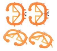HEANUJJ Anello per Naso di Vitello in Plastica Arancione 4 Pezzi, Accessorio Pratico e Facile da Usare lo Svezzamento di Mucche e Vitelli