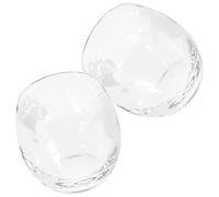 HEANUJJ Bicchieri da Acqua in Vetro 2 Pezzi Design Mappa Globo per Bevande Varie Adatti per Cocktail e Whisky Uso Casa e Bar