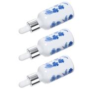 HEANUJJ Boccette Contagocce 3 Pezzi in Ceramica da 30 Ml, Contenitori per Oli Essenziali e Oli da Massaggio, Pratici per Aromaterapia e Viaggi Colore Casuale