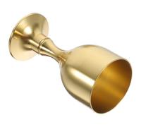 HEANUJJ Calice in Ottone Base Alta da 46 G, Tazza Buddista in Metallo per Offerte e Riti, Coppa Decorativa Versatile per Vino, Liquori e Tè, Adatta a Casa e Cerimonie Rituali