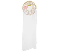 HEANUJJ Cappello Tradizionale Orientale di Bambù con Bianca, Design a Forma di Cono, Protezione Solare Confortevole per Decorazioni Matrimoni e Viaggi