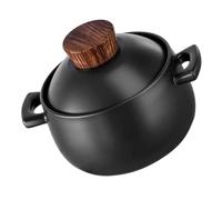 HEANUJJ Casseruola e Non Si Crepa da 2,5l in con Tecnologia Monopezzo e Manico in Legno, Resistente al Calore Pentola per Stufati e Zuppe