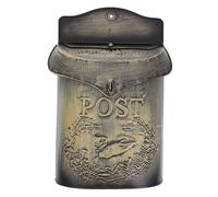 HEANUJJ Cassetta Postale da Parete in Ferro Stile Retrò Americano, Cassetta Postale Domestica Esterna Capiente per Lettere e Giornali, Cassettina Suggerimenti Multiuso per Casa e Ufficio