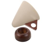 HEANUJJ Ceramica Tazza da Caffè con Base in Legno 250ml Giapponese | Forma a Imbuto Triangolare, Manico Ergonomico, per Tè ed Espresso, Stile Vintage Elegante