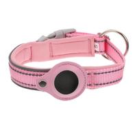 HEANUJJ Collare Protettivo per Cani con Guscio Anti-perdita Compatibile con Airtags Design Riflettente per Sicurezza Notturna Materiale Durevole Rosa